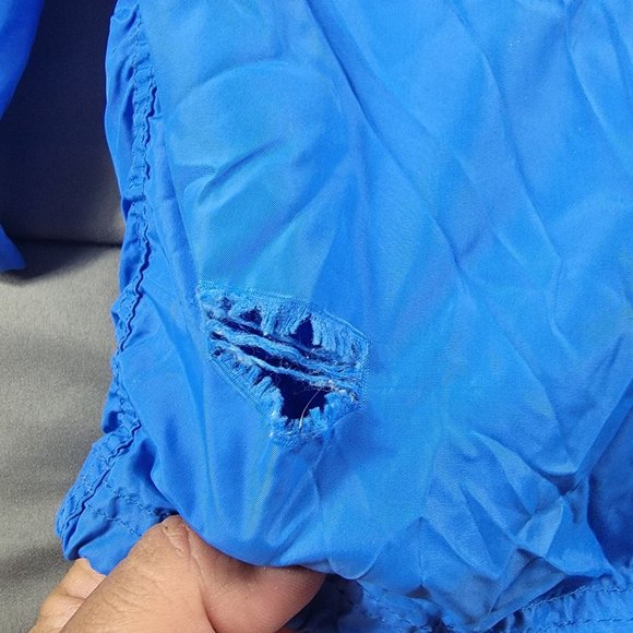Vintage LL Bean Anorak Adults Medium Blue Windbreaker Jacket Outdoor Made In USA - Picture 3 of 9